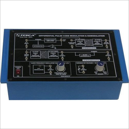 Differential Pulse Code Modulation And Demodulation Trainer Dimensions: 425 X 102 X 38 Millimeter (Mm)