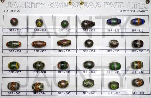 Silver Foil Fancy Beads