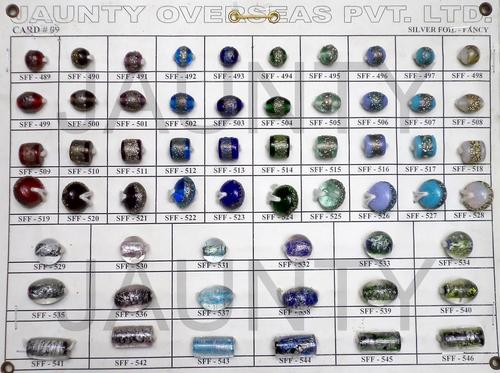 Silver Foil Fancy Beads