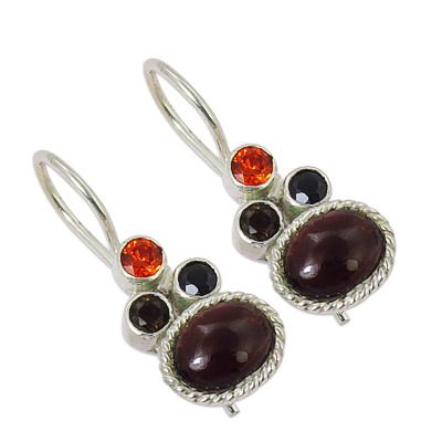 Garnet Semi Precious Earrings Jewellery