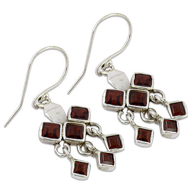 Garnet Semi Precious Earrings Jewellery