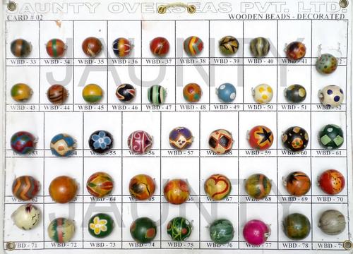 Wooden Decorated Beads