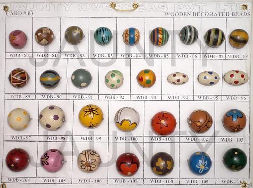 Wooden Decorated Beads