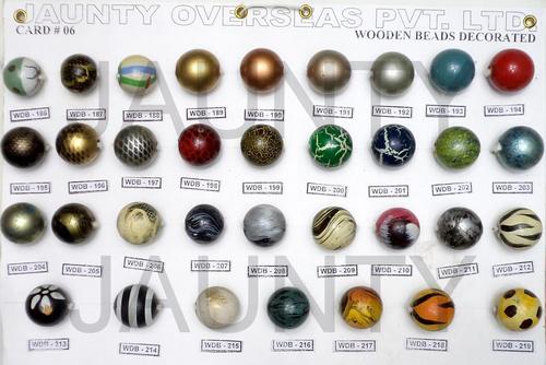 Wooden Decorated Beads