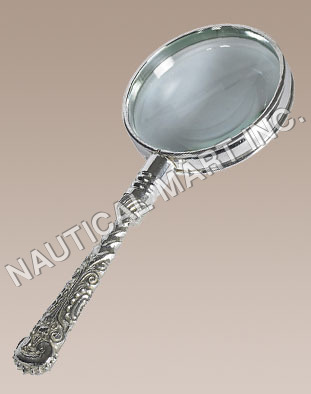 NAUTICAL ROCOCO SILVER MAGNIFIER.