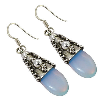 Precious Synthetic Opal Gemstone Earring Jewellery