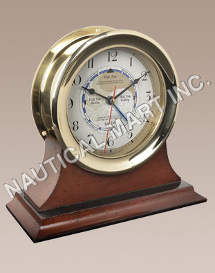 NAUTICAL CAPTAIN'S TIME & TIDE CLOCK..