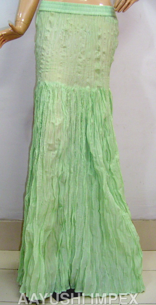 Long Pleated Skirt