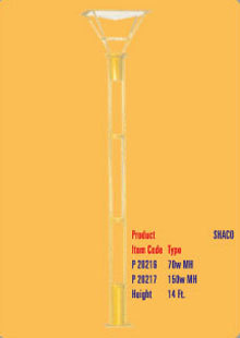 Decorative garden pole light