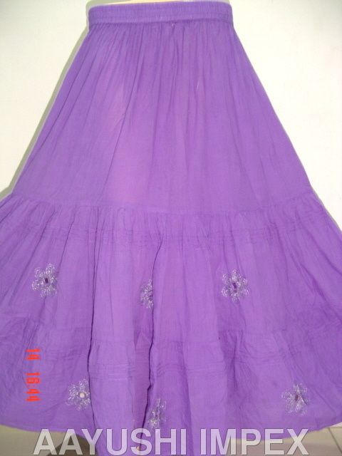 Embroidered Cotton Long Skirts