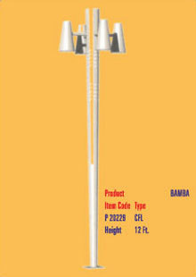 Decorative garden pole light