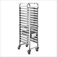 Stainless Steel Kitchen Pan Trolleys - 470x620x1735 mm | Ideal for Hotel and Restaurant Use