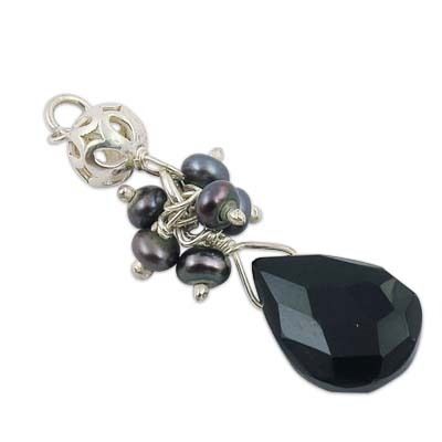 Black Coral & Black Spinel Gemstone Pendant Jewellery