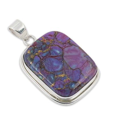 Purple Turquoise Gemstone Pendant Jewellery