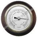 Aneroid Barometer - Brass & Wood, 150 Mm Diameter , +/- 1 Hpa Accuracy, 800-1100 Hpa Pressure Range, Wall Mount, High Strength & Corrosion Proof