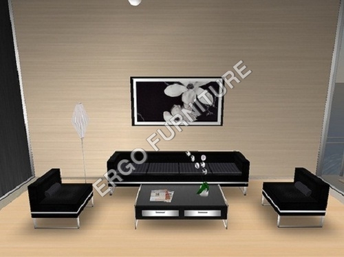 Sofa - Leather, 78x36x30 inches, Black | Elegant Design, Comfort, Durable, Modern Style, Space Saving
