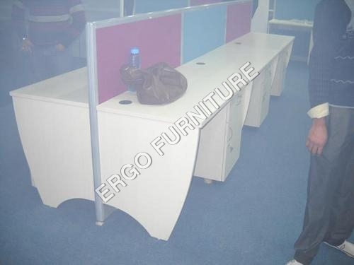 Workstation - Wood/Metal 72"x36"x30" Beige, Spacious Design, Modular Layout, Ergonomic Comfort