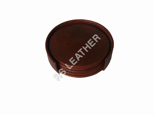 LEATHER 4X4 COASTER SET