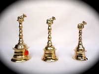 Brass Nandi Bell - 4.5" To 8" | Polished Gold Finish, Alluring Designs, Low Maintenance, Longer Service Life