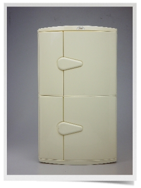 Multi Purpose Door Cabinets - Plastic, 70x40x20cm, Off-White | Easy Cleaning, Elegant Design, Smooth Touch, Adjustable Shelves