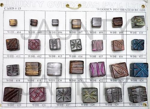 Wooden Decorated Beads