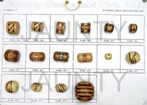 Wooden Decorated Beads