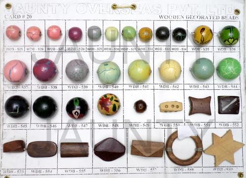 Wooden Decorated Beads