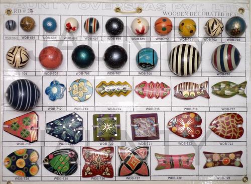 Wooden Decorated Beads