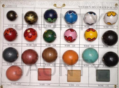 Wooden Decorated Beads