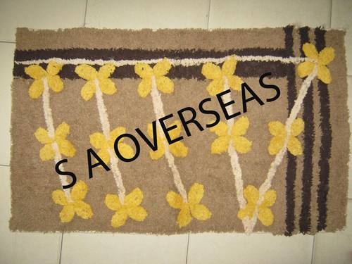 Cotton Bathmat Flower Design