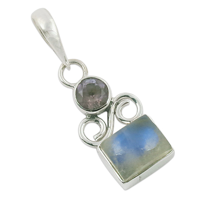 Rainbow Moonstone Gemstone Pendant Jewellery