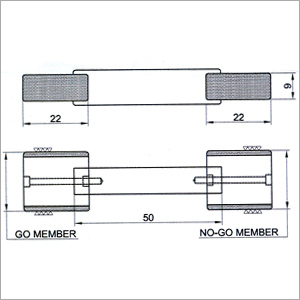 20MM Above Standard Width Gauge - Tungsten Carbide Supports Handle with GO/NO GO Markings No-Go Identification Groove