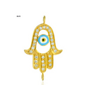 Diamond Hamsa Gold Connector