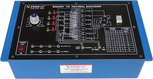 Black And Blue Binary To Decimal Encoder