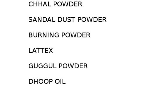 Raw material for dhoop factory