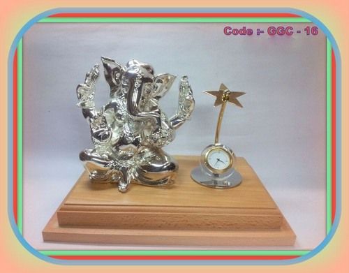 Silverplated Ganesha with Watch