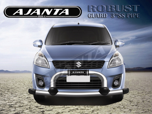 ERTIGA ROBUST GUARD - Mild Steel, Silver, Chrome Finish | Durable, Rugged, Customizable, No-Drill Fit