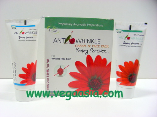 Antiwrinkle cream and face pack