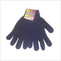 Blue Knitted Hand Gloves