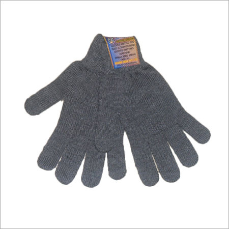 Black Knitted Hand Gloves