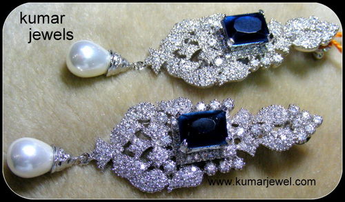 designer diamond style earring.