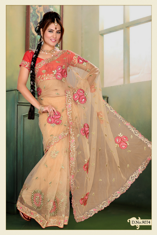gown made from net saree