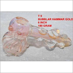 Glass Hammer Bubbler - Borosilicate Glass, 6 Inch, Clear | Durable, Intricate Design, User-Friendly, Fine Finish, Long-Lasting