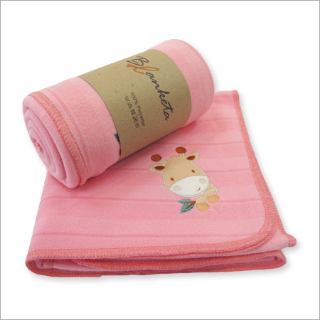Solid Stripe Fleece Blanket