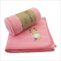Solid Stripe Fleece Blanket