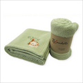 Solid Polyboa Baby Blanket - Polyboa, 30"x40", Light Green, 240 Gsm | Soft Texture, Lightweight, Gentle On Skin