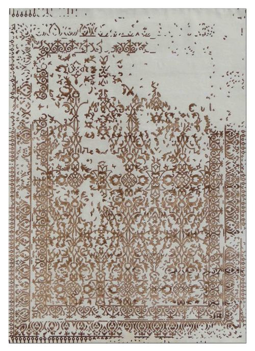 Indo Nepali Carpet Ivory-Coffee