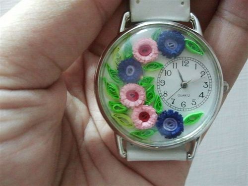 Flowered Wrist Watch