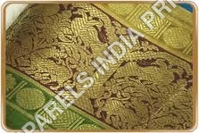 South Indian Sarees - Silk 5.5 Meters Gold | Heavy Border Embroidered Design Soft Fabric Durable Material