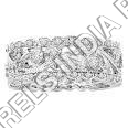 Indian Brindal Jewellery Sets - Silver, Customizable Dimensions, Rhodium Plating | Elegant Design, Fine Craftsmanship, Cubic Zirconia Stones, Luxury Box Packaging